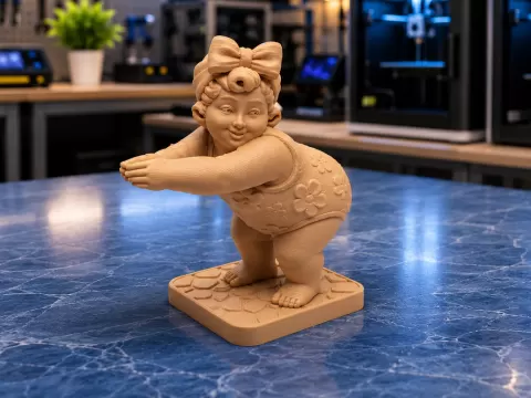 Die froehliche Badenixe mit Schwung