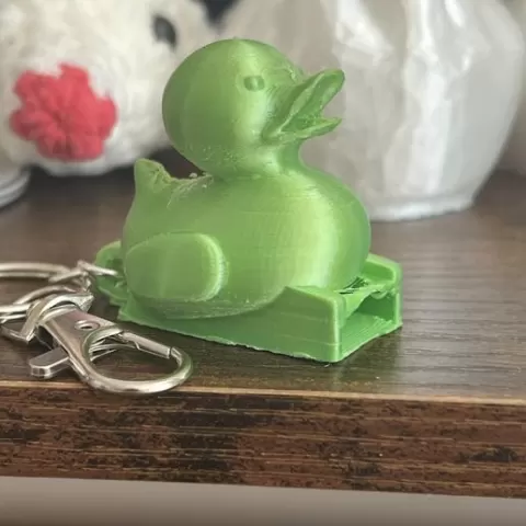 Duck can opener key chain