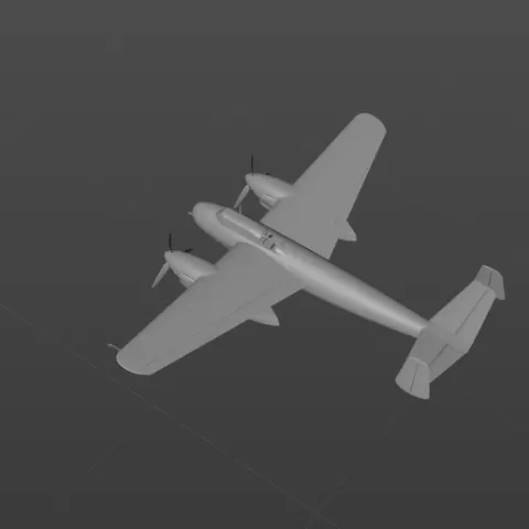 Swedish T18B 57 attack aircraft 3D model material