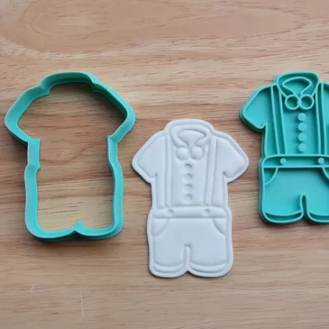 Darling Baby Overalls Cookie Cutter | Cute Baby Clothes | Baby Shower