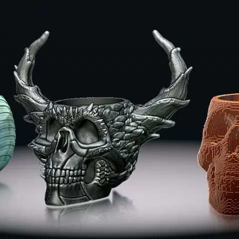 Skull Bowl/Planter Pack 2