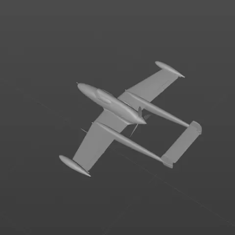 Swedish A21A-3 fighter 3D model material