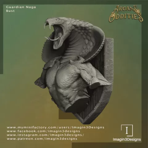 Guardian Naga Bust