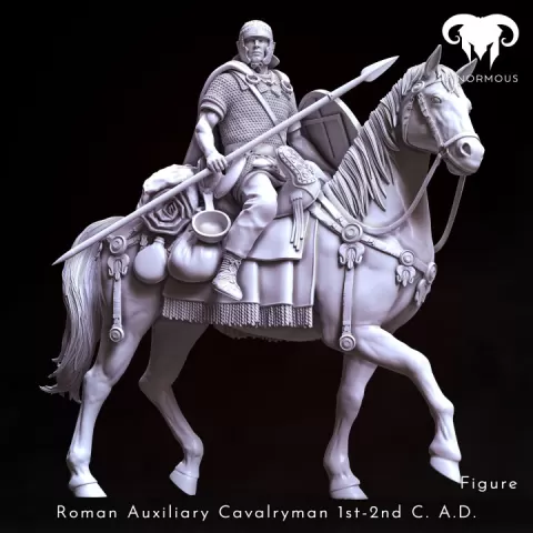 Figure & Horse - Roman Auxiliary Cavalryman 1st-2nd C. A.D. Hooves of Honor! by Minormous