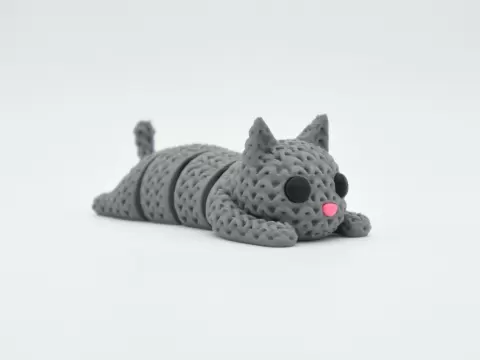 Knitted Articulated Cat