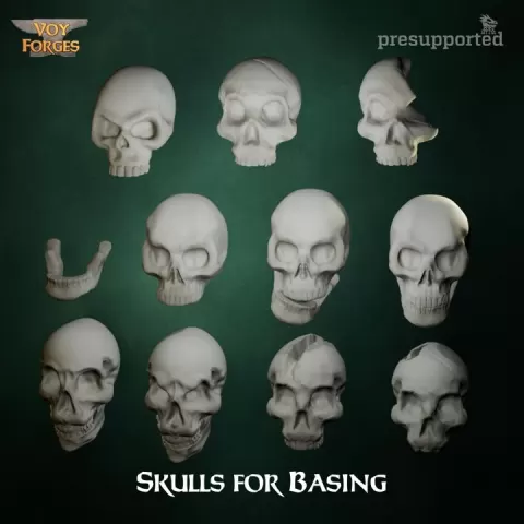 Skulls for Basing - Basing Bits by Voy Forges