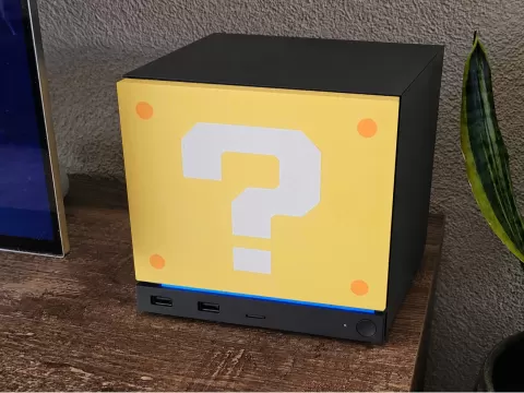 Steam Machine Plate - Mario Block