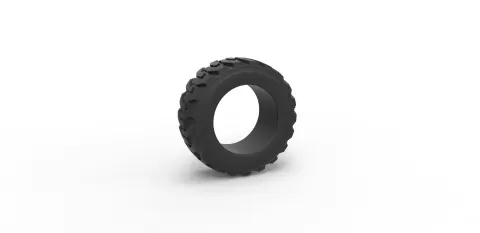 Heavy equipment tire Scale 1:25 - 3DTechDesign