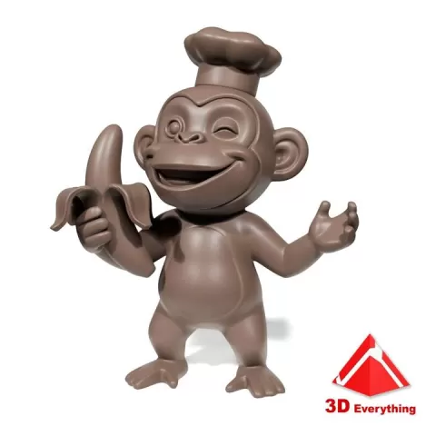 The cooking monkey by 3D Everything