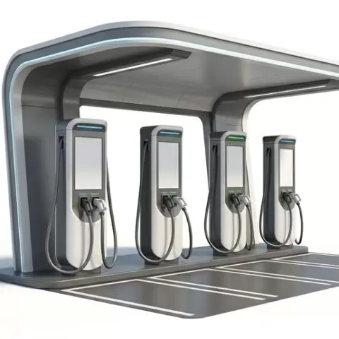 Futuristic EV Charging Station