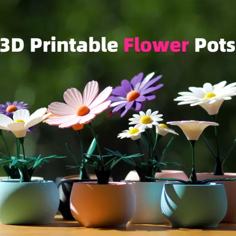 3D printable Flower Pots by Frank Cheung