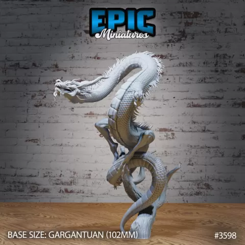 Mythical Wish Dragon / Legendary Monk Drake / Winged Mountain Encounter / Magical Chinese Beast / Evil Dragonborn / Draconic Army by Epic-Miniatures