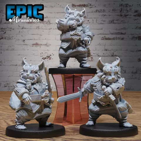Eastern Cat Folk Set / Feline Beast / Catfolk / Sword Master Animal / Predator Samurai / Shaolin Warrior / Iron Fist Encounter by Epic-Miniatures