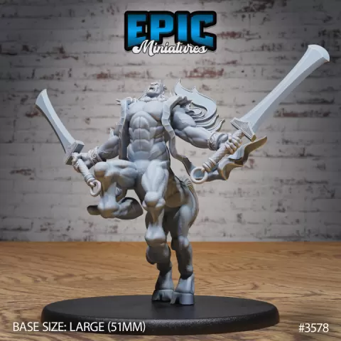 Divine Centaur Roar / Horse Human Hybrid / Evil Cavalry / Beast Warrior / Dark Creature / Iron Fist Encounter by Epic-Miniatures