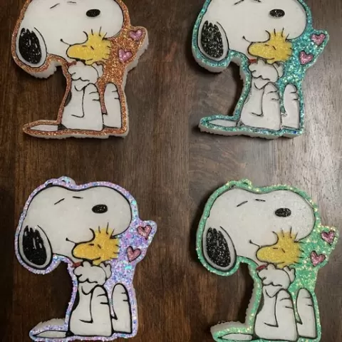 Snoopy and Woodstock Freshie Mold - 3D Model Mold Box for Silicone Freshie Moulds