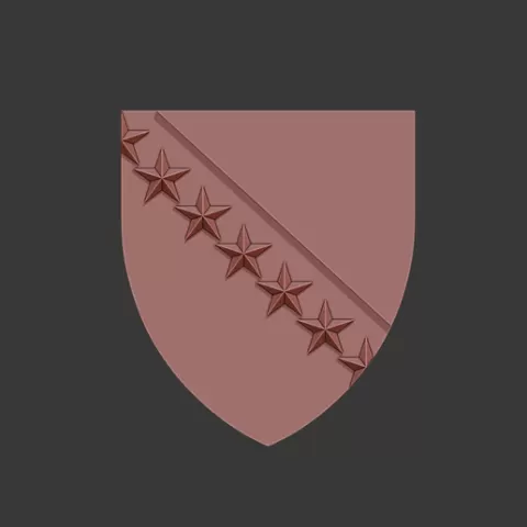 Bosnia and Herzegovina emblem (coat of arms) 3d relief .stl file