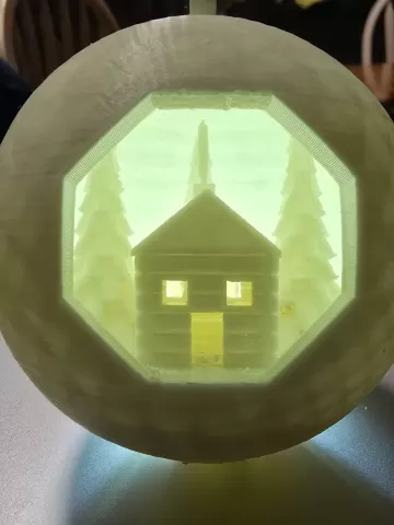 3D Cabin Ornament - K2B Design