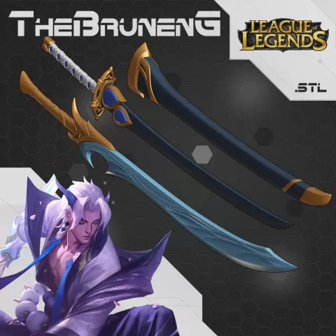 Yone spirit blossom swords cosplay League of Legends LOL - BrunenG