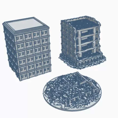 Modern Building 2 Three Stage Bundle Pack by Wargame Forge