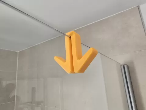 Duschkabinenhaken Handtuchhaken v1 Doppelt