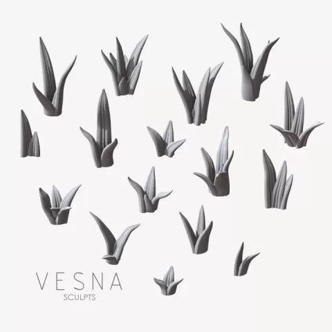 GRASS TUFTS BASING BITS by VESNA SCULPTS