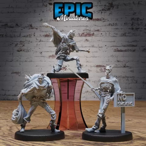 Undead Dynamite Bandit Set / Bank Robber / Ruthless Trickster / Criminal Villager / Wild West Encounter by Epic-Miniatures