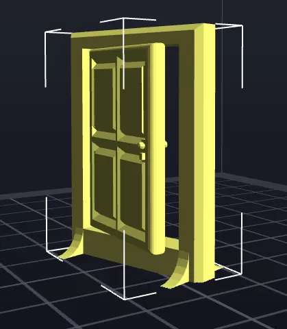 Miniature open door