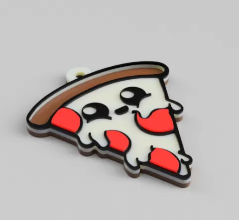 key ring pizza slice