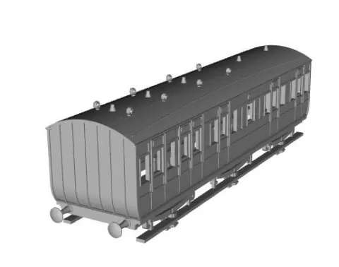 GER 6W Composite Coach 1/100 scale