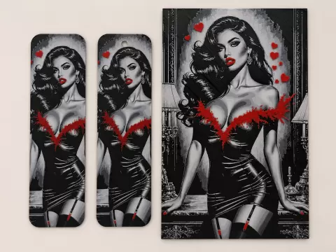 Blood Heart Noir Bookmark Set