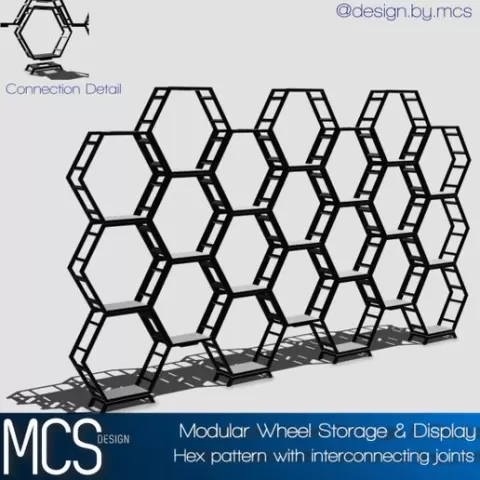 Modular Wheel Display Hex Pattern
