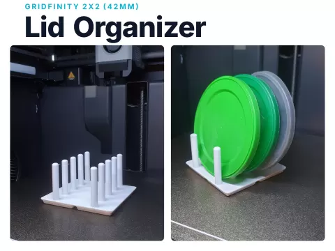 Gridfinity Lid Organizer (42 mm Grid)