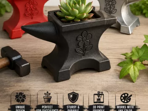 Mini Anvil Flower Pot