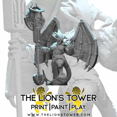 Lucinda - Infernal Fiend (32mm scale Large miniature with supports) by The Lion's Tower Adventurers Guild