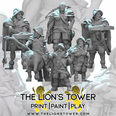 City Watch (2023) Set 2 - (32mm scale presupported Miniatures) by The Lion's Tower Adventurers Guild