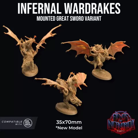 Infernal Wardrakes | PRESUPPORTED | Fiends of Incandriox by The Dragon Trappers Lodge