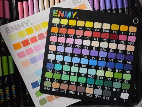 ENMY 80-Color Acrylic Marker Swatch Palette