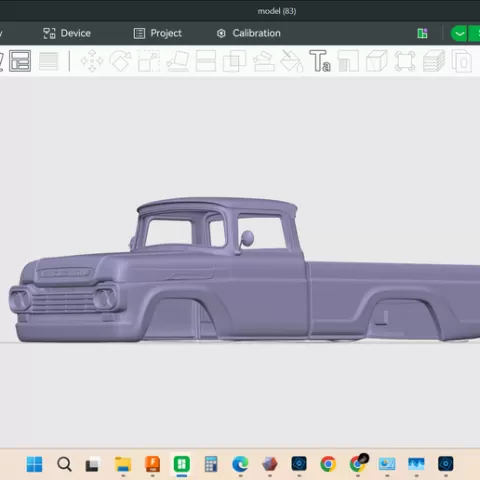 1959 MERCURY M-100 pickup truck, detailed hollow model shell body, rc, truck, crawler, trail truck, scale build, display, resin or fdm, 3d print, stl file
