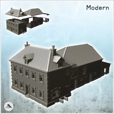 House with barn (Foy, Ardennes, Belgium) (12) - World War Two Second WWII Front Eastern Western Axis Allied by Hartolia Miniatures