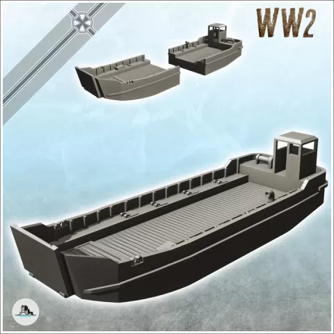 Pionierlandungsboot Pilabo 41 transport boat - Germany Eastern Western Front Normandy Stalingrad Berlin Bulge WWII by Hartolia Miniatures