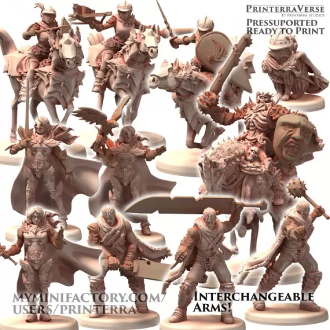022 BELTHAZARK Berserker Fantasy Knights Undead and Holy Gutsy Armored and Horse Rider Female Knight by Printerra Studios