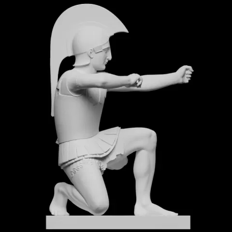 Kneeling Archer - Temple of Aphaia (West Pediment) by SMK - Statens Museum for Kunst