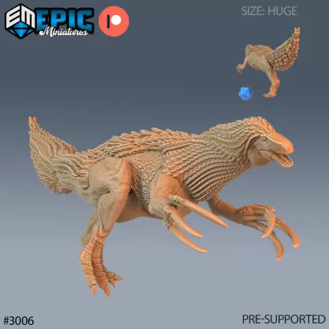 Therizinosaurus Running / Scythe Lizard / Theropoda Dinosaur / Ancient Predator / Dino World / Hunting Raptor / Jurassic Encounter by Epic-Miniatures