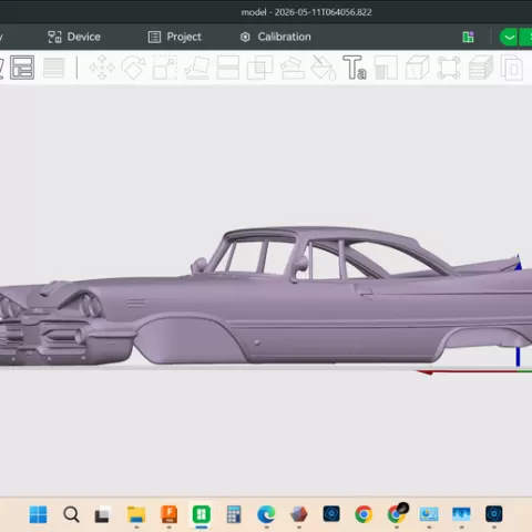 1959 Dodge Custom Royal Lancer 2-Door Hardtop, detailed hollow model shell body, resin or fdm 3d print, stl file