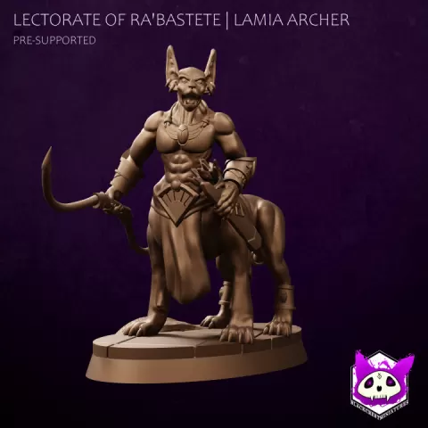 Lectorate of Ra'Bastete | Lamia Male Archer by Blackcrest Miniatures