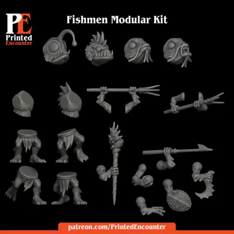 Modular Fishmen by Printed Encounter