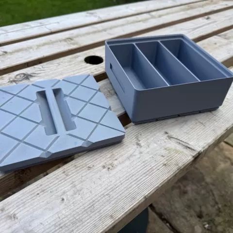 Stackable Generic Storage Boxes V3 50mm Deep Compartments by Peter Darton