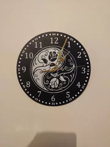 Valentine Rose Yin Yang Clock