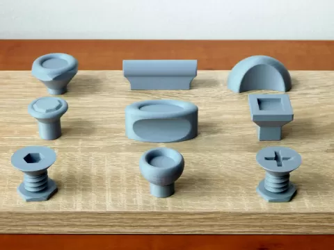 Knobs and handles for doors and drawers