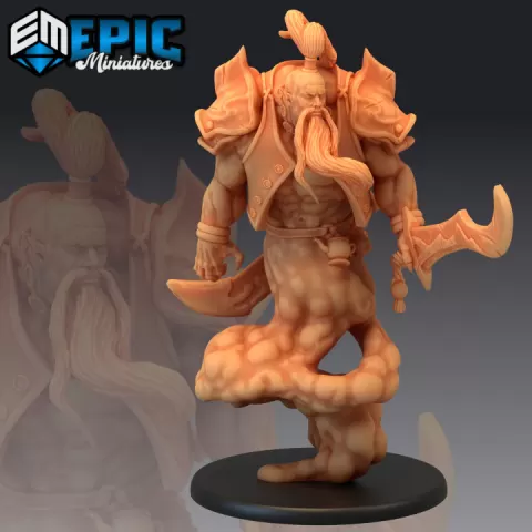 Legendary Lamp Genie Saber / Air Elemental Djinni / Oriental Magic Djinn / Desert Dune Encounter by Epic-Miniatures